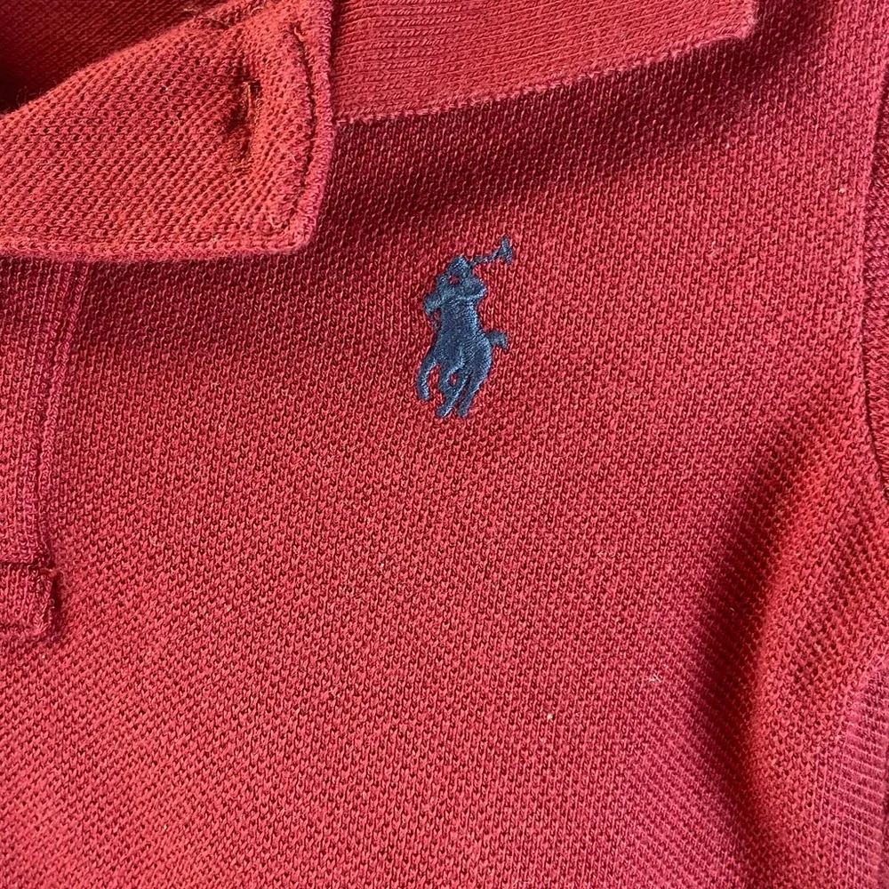 Ralph Lauren Kids Maroon‎ Long Sleeve Polo